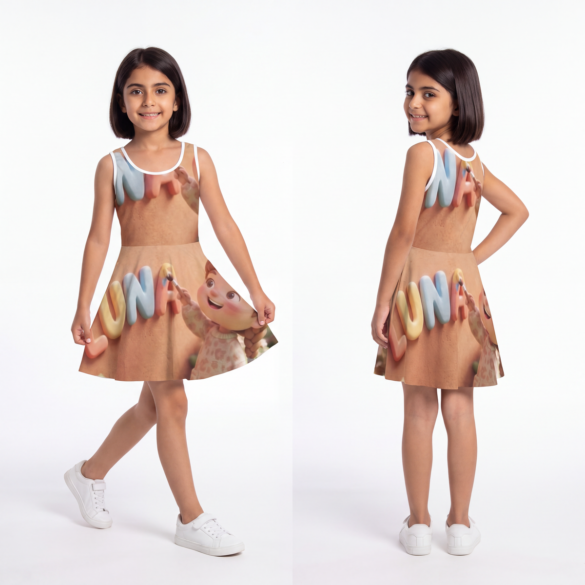 Girls' Sleeveless Sundress - Luna Sunshine Garden | Echovira...