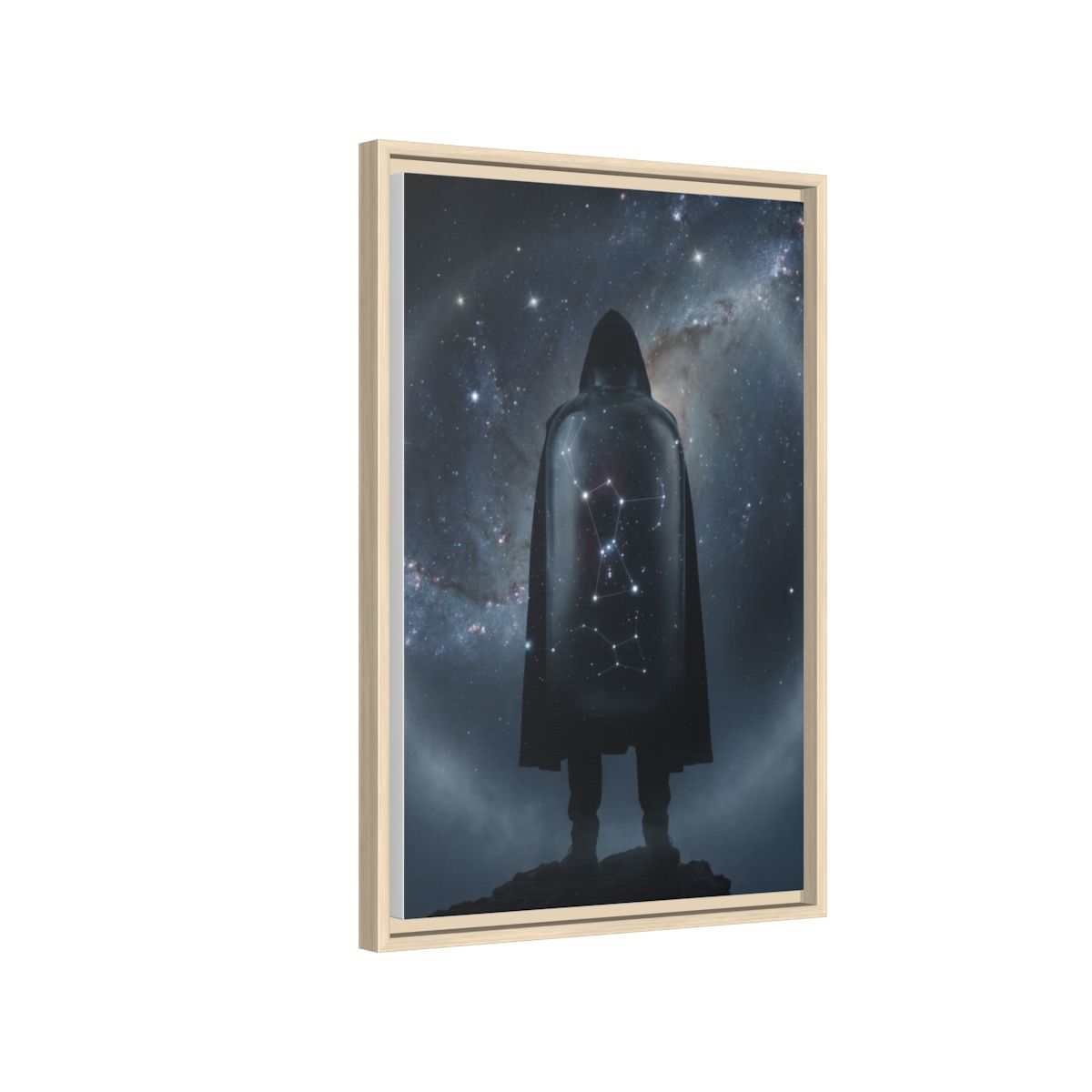 Framed Matte Canvas - Cosmic Sentinel — Natural / 1.25" (8×10, 9×12, 11×14, 12×16, 10×20, 12×18, 16×20, 16×24, 12×36, 18×24, 20×24, 16×32, 20×30, 24×30, 16×48, 24×32, 24×36, 24×48, 20×60, 30×40, 32×48, 30×60 & 40×60)
