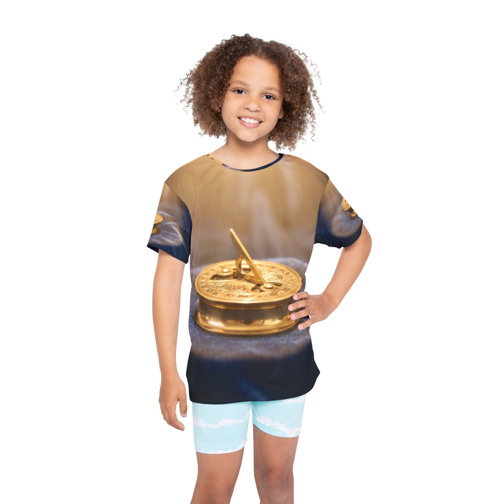 Kids Sports Jersey with Brass Astrolabe Art