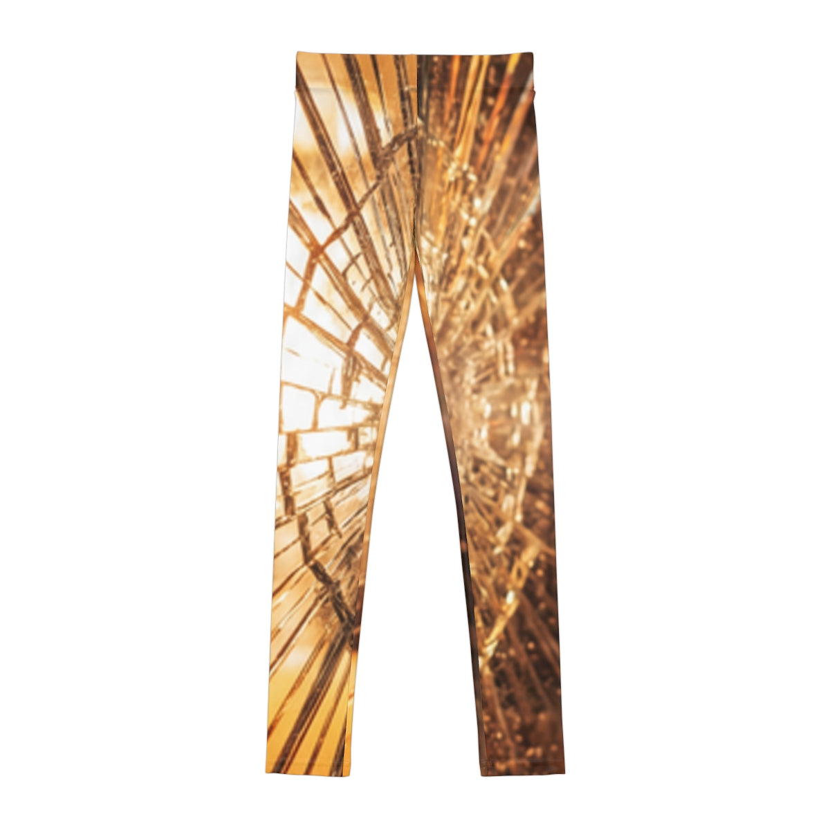 Youth Leggings - Golden Fracture Moody Cinematic Glass Art |...