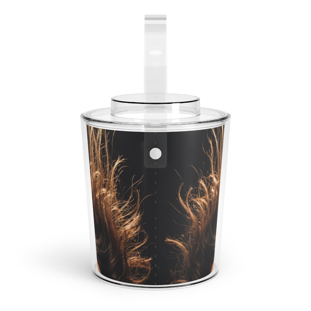 Ice Bucket with Tongs - Wild Currents Untamed Hair Art |...