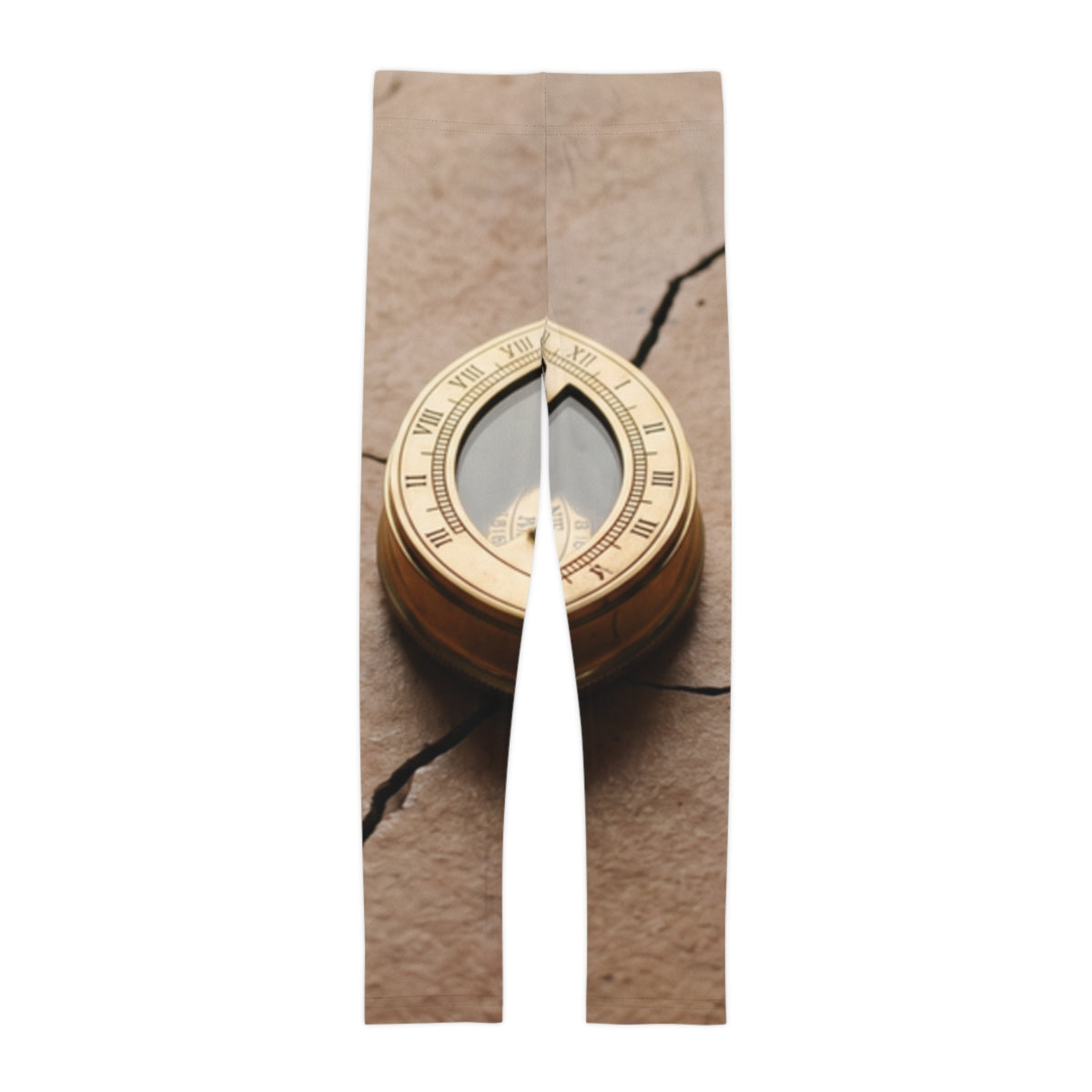 Antique Brass Sundial Kids Leggings