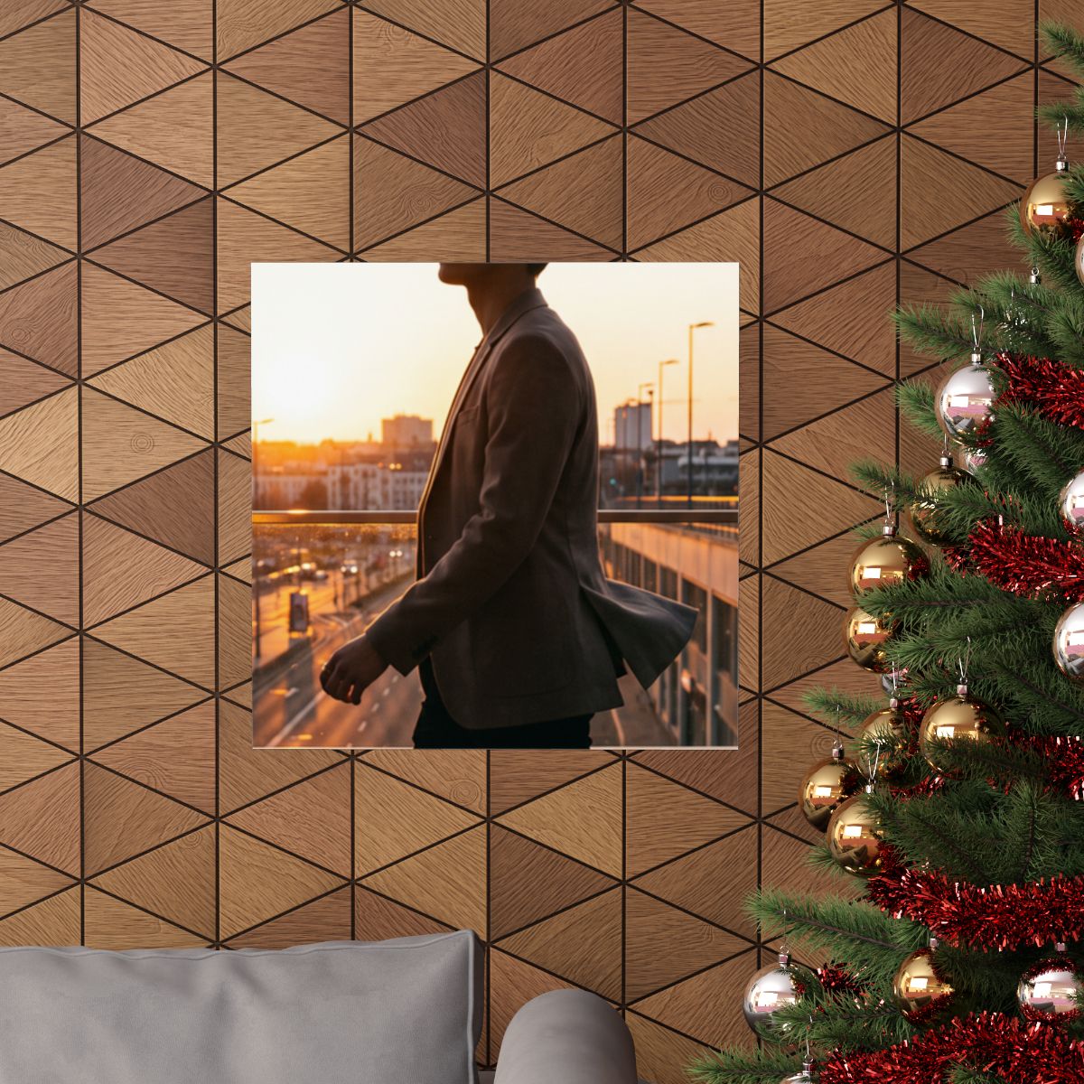 Matte Vertical Poster - Golden Hour Walk (8×10 & 36×54) |...