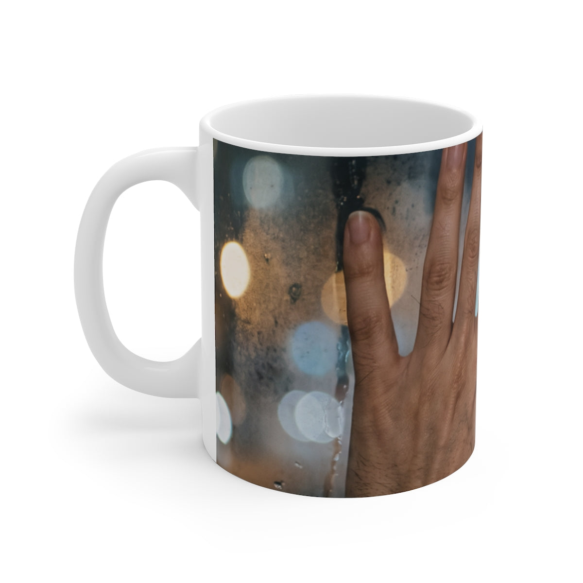 Rainy City Window 11oz White Coffee Mug