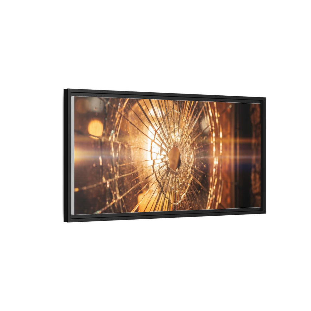 Framed Matte Canvas - Amber Glow — Black / 1.25"