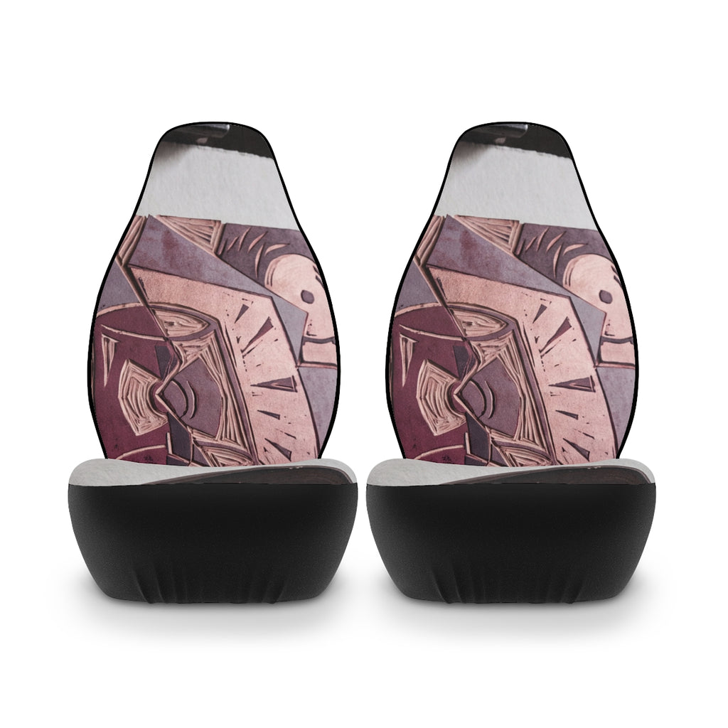 Car Seat Covers - Geometric Linocut Rhythm | Echovira...