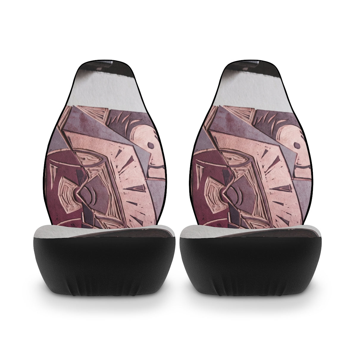 Car Seat Covers - Geometric Linocut Rhythm | Echovira...