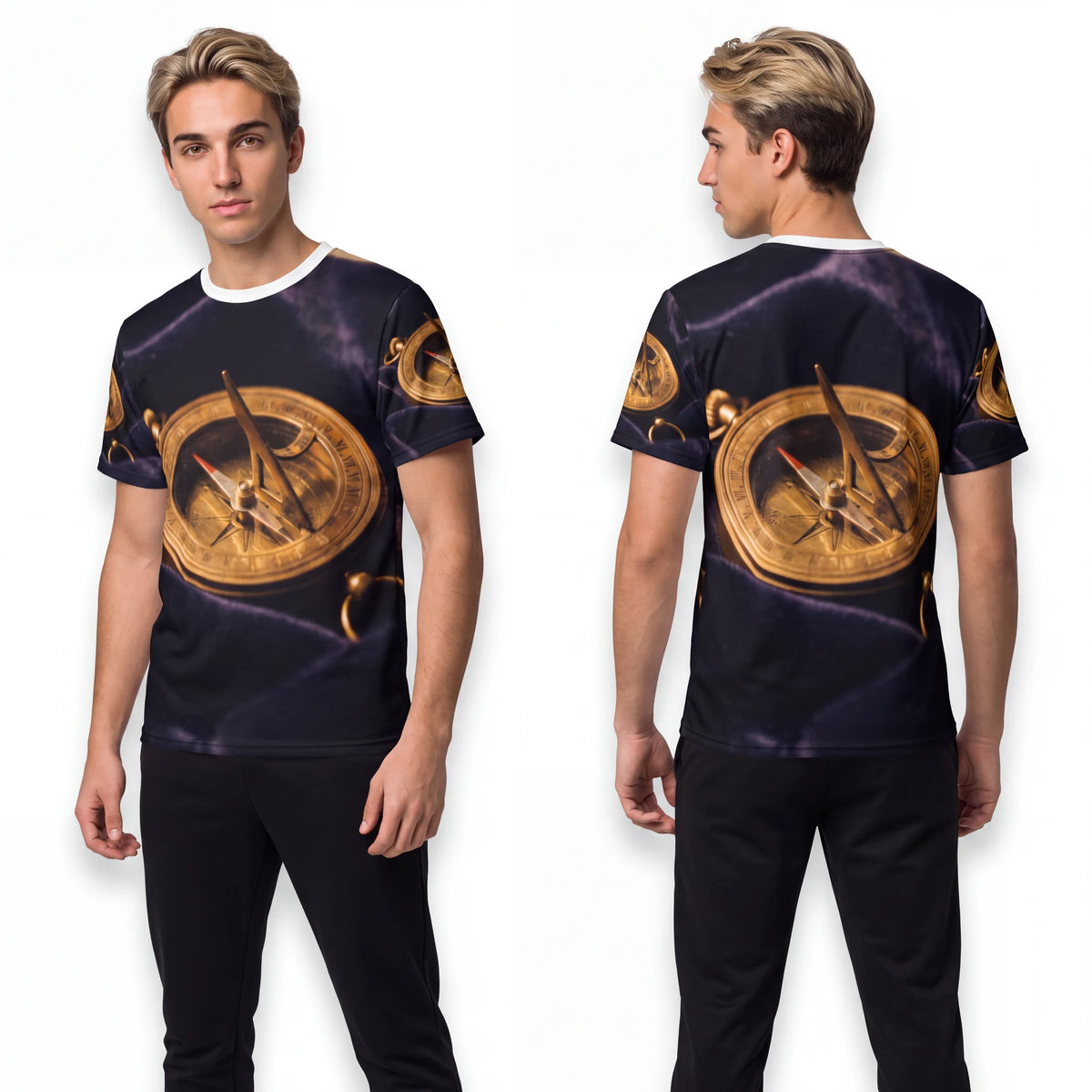 Men's Cut & Sew Tee Vintage Brass Sundial
