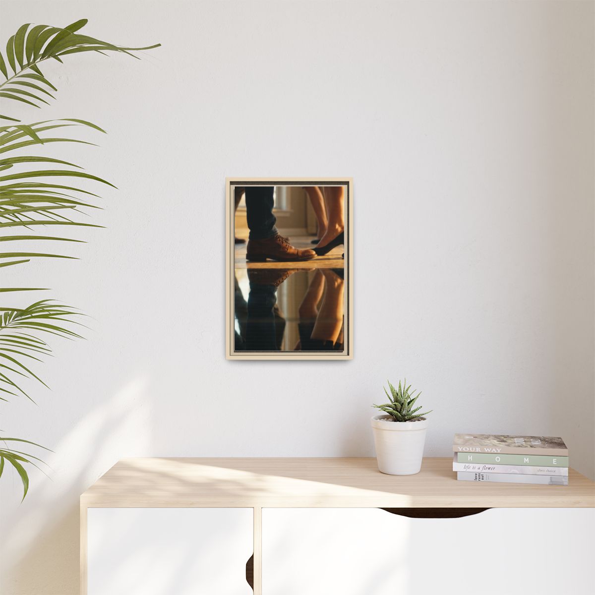 Matte Canvas, Framed - Golden Hour Reflections Cinematic Art...