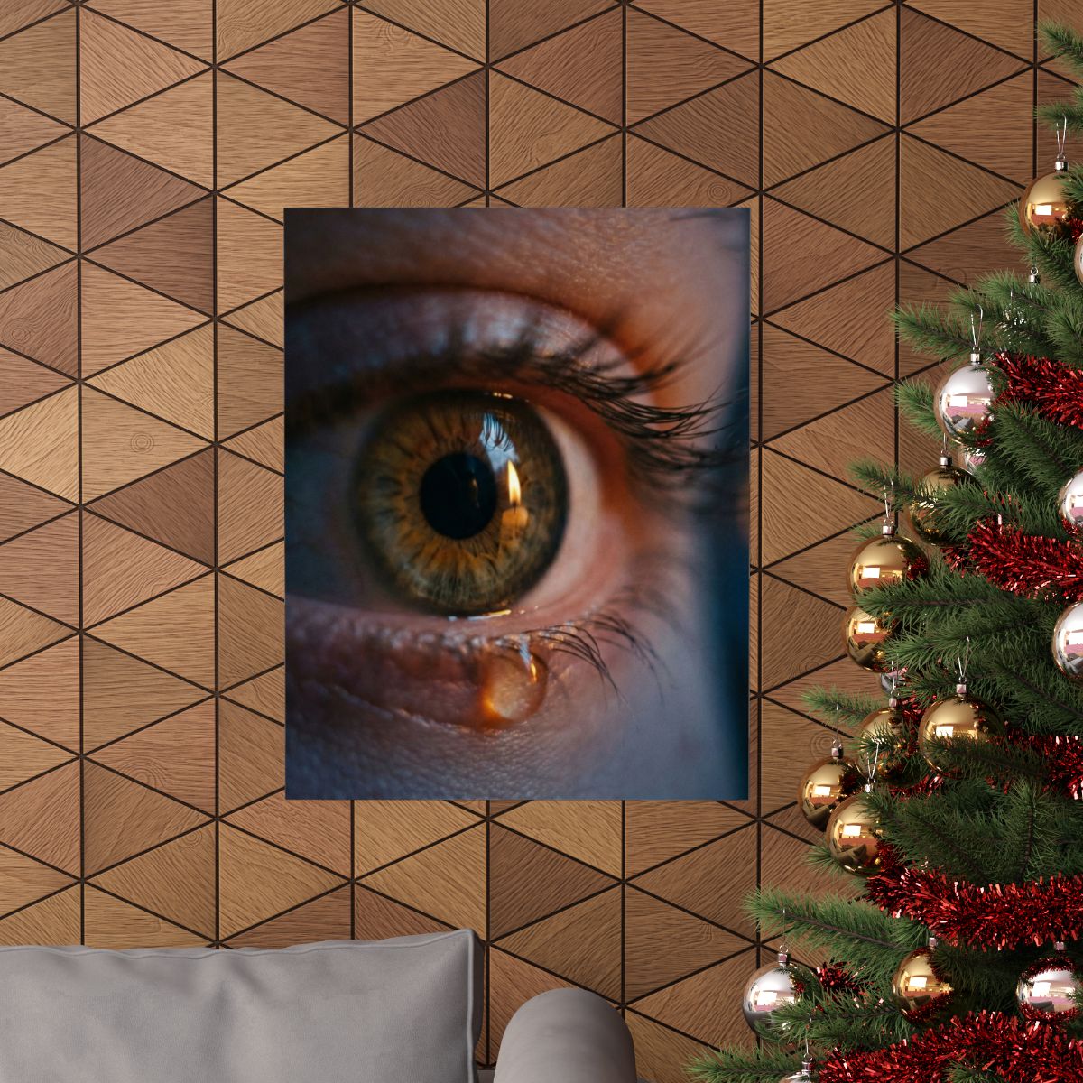 Matte Vertical Posters - Amber Iris Reflection Fine Art... |...