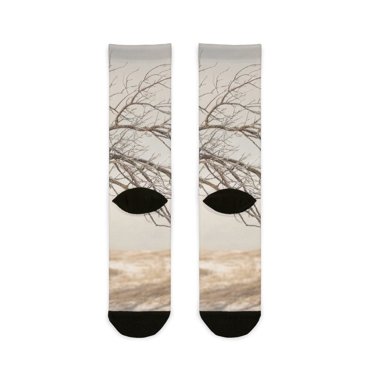 Sublimation Crew Socks - Winter Branch Solitude Landscape |...
