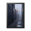 Framed Vertical Poster - Cobblestone in Mist — Black (11×14...