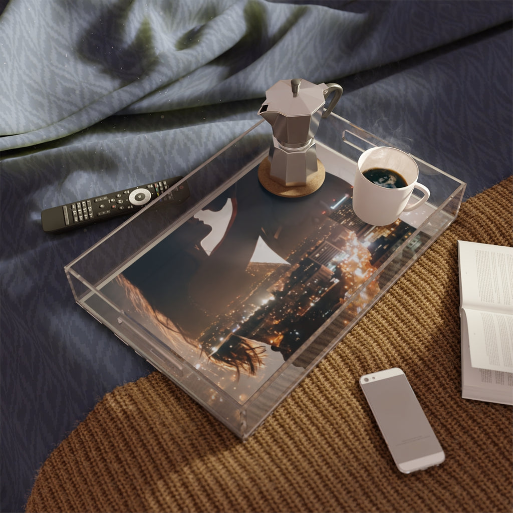Acrylic Serving Tray - Metropolitan Nights | Echovira...