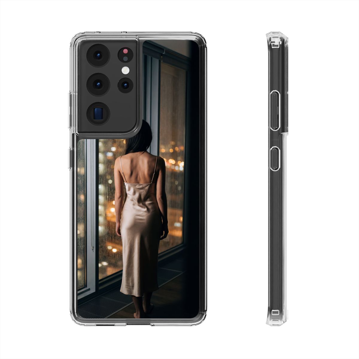 Clear Impact-Resistant Cases - Clear Phone Case - Rainy Mood...