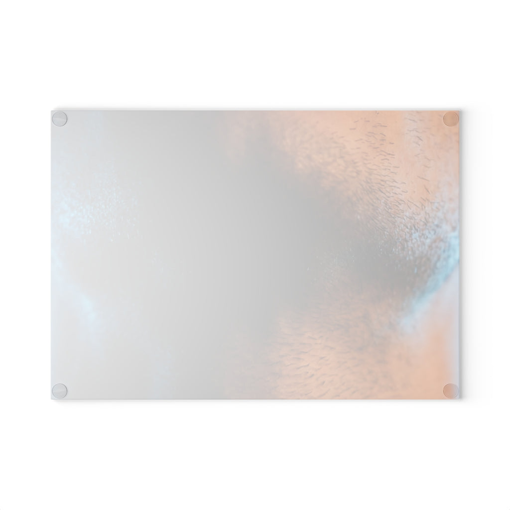 Glass Cutting Board - Neon Horizon Portrait | Echovira...