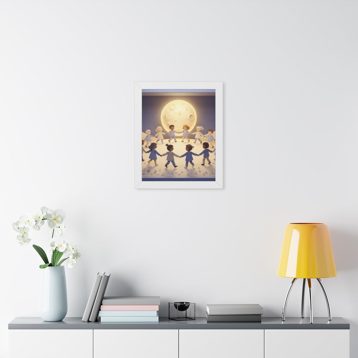 Framed Vertical Poster - Moonlit Lullaby — White (11×14... |...