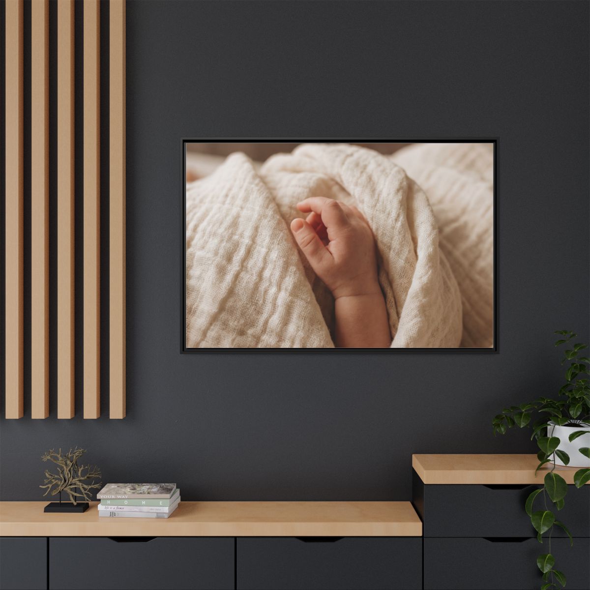 Framed Canvas - Minimalist Decor — Black / 1.25"