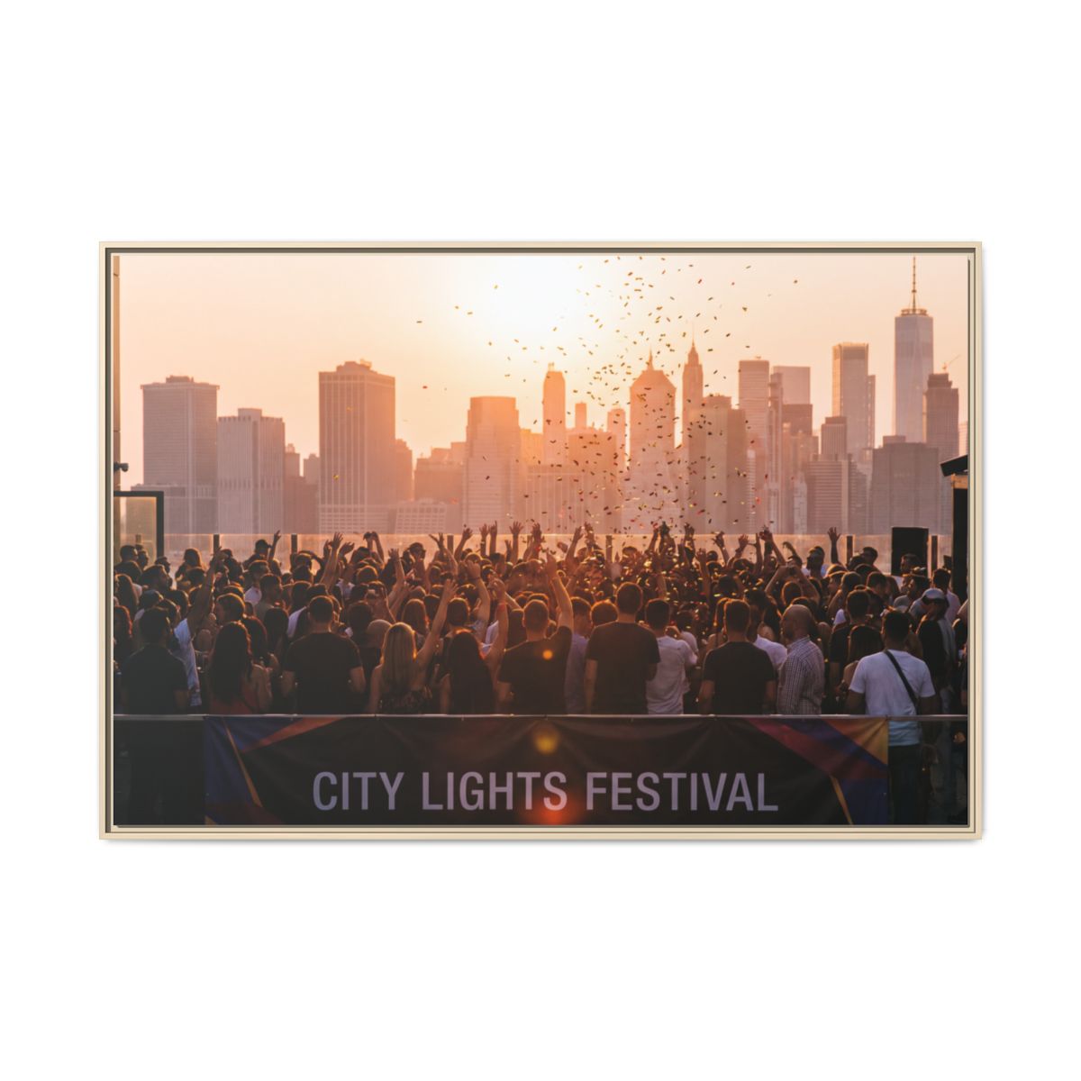 Framed Matte Canvas - City Lights Festival (10×8, 12×9... |...