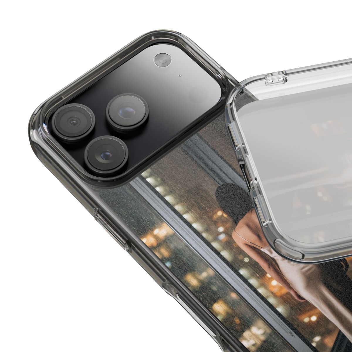 Clear Impact-Resistant Cases - Midnight Rain Clear Phone......