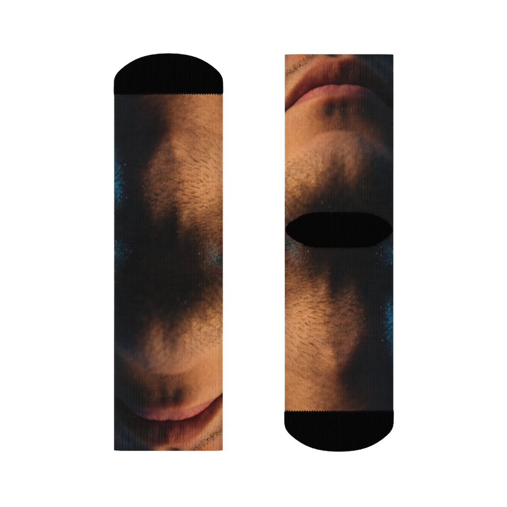 Crew Socks - Neon Horizon Portrait | Echovira Gallery