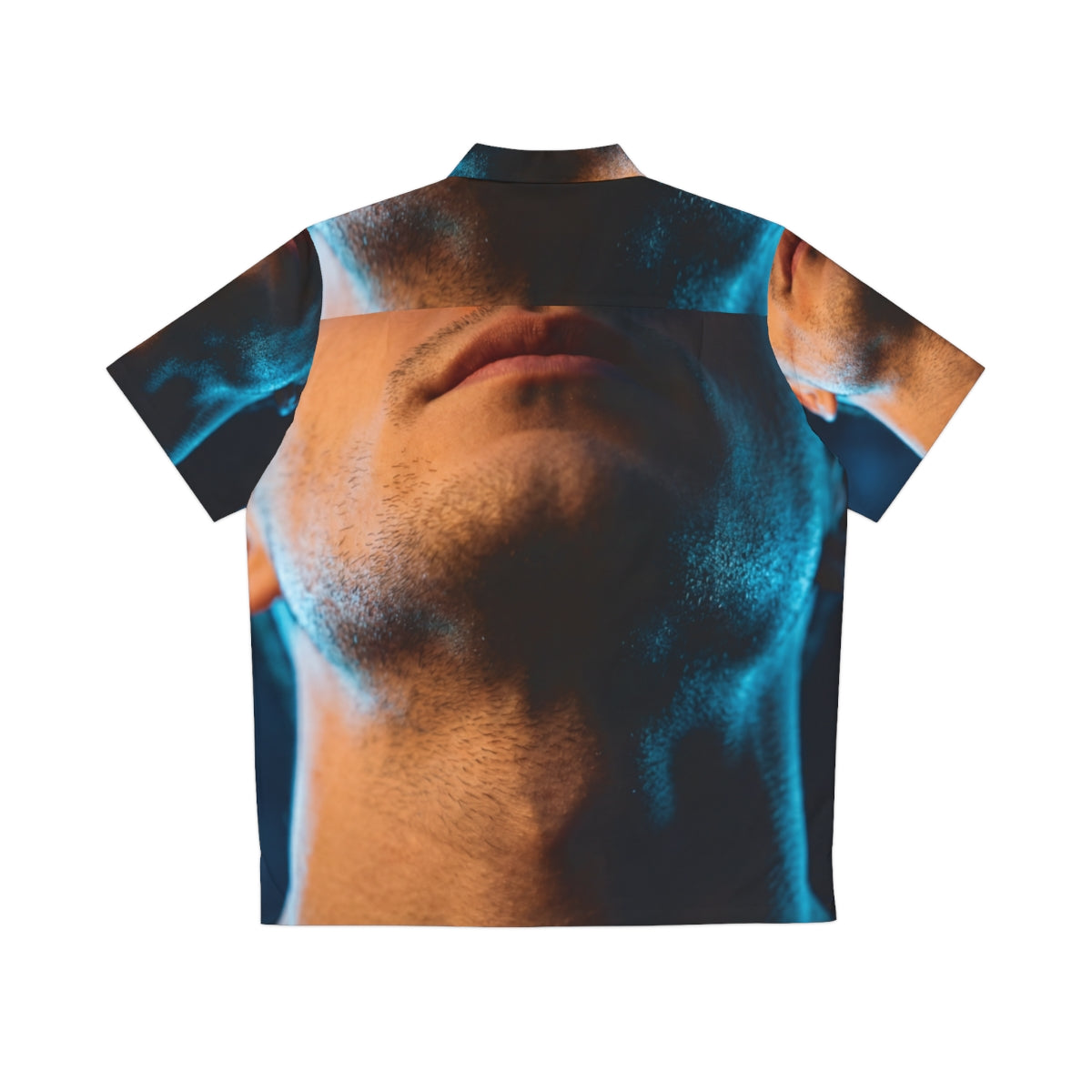 Men's Hawaiian Shirt - Neon Horizon Portrait | Echovira...
