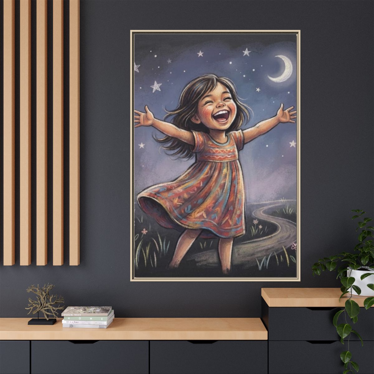 Matte Canvas Framed - Starlit Wonder Joy — Natural / 1.25"...