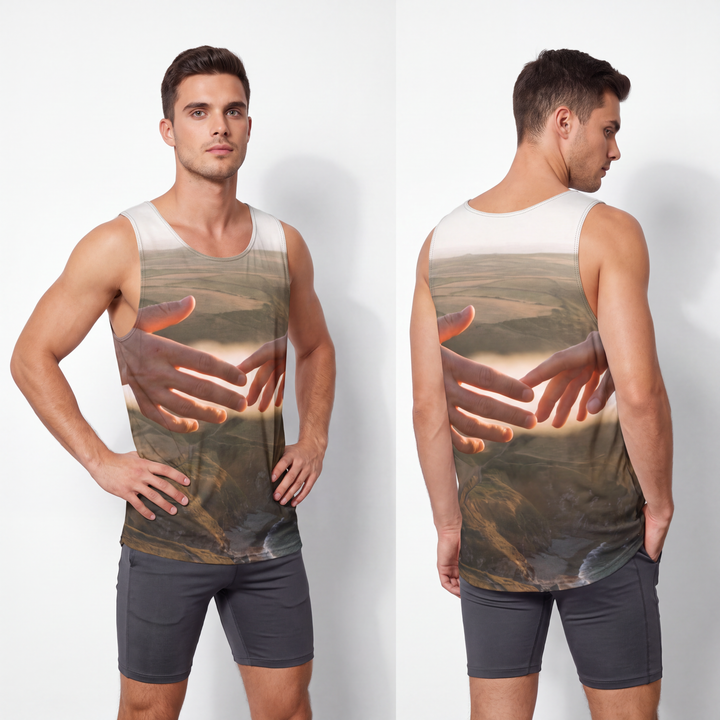 Men's Tank - The Infinite Touch | Ethereal Coastal Art
