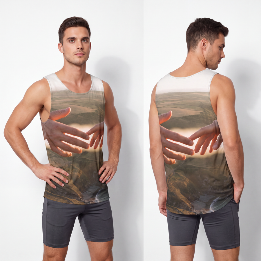 Men's Tank - The Infinite Touch | Ethereal Coastal Art