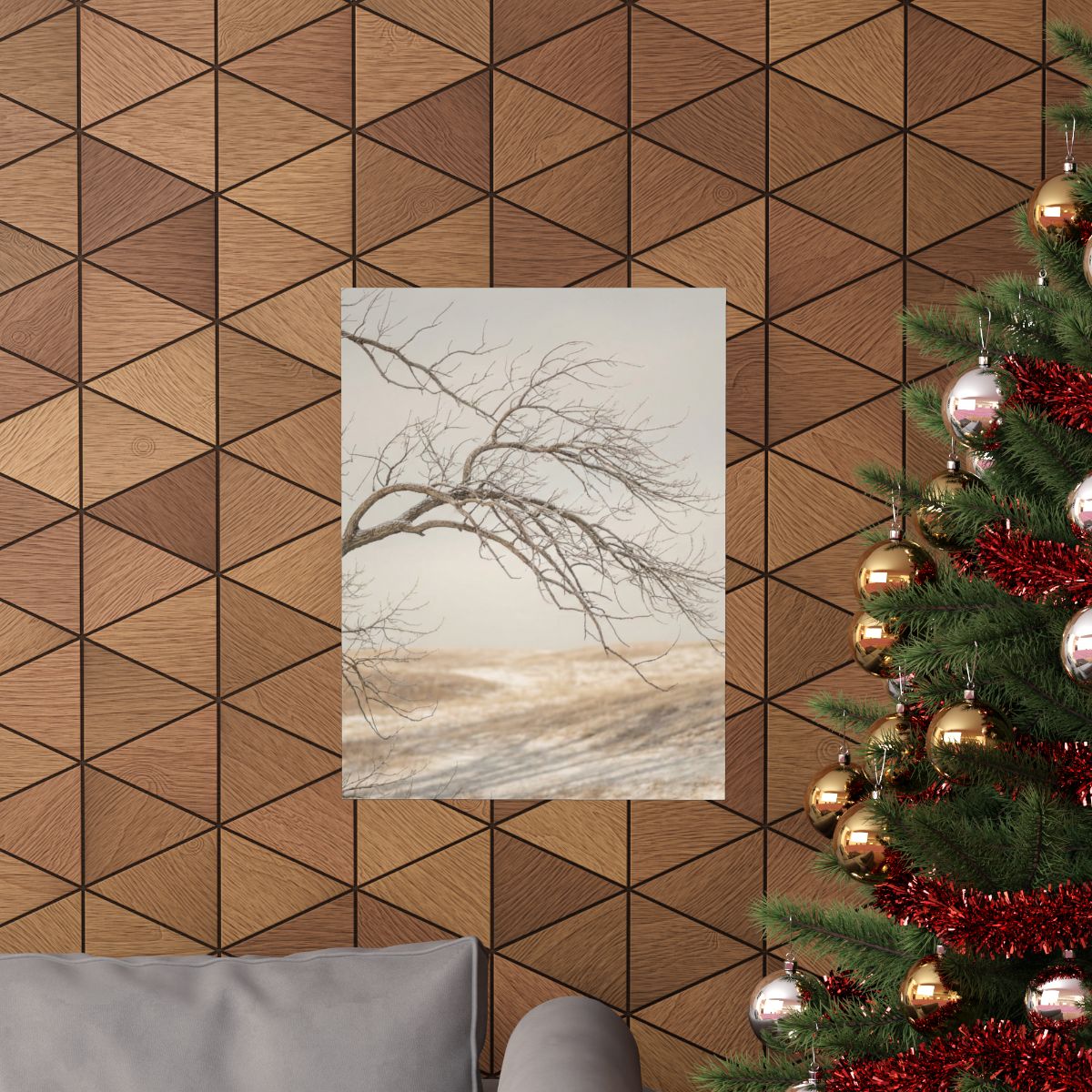 Matte Vertical Posters - Winter Branch Solitude Landscape......