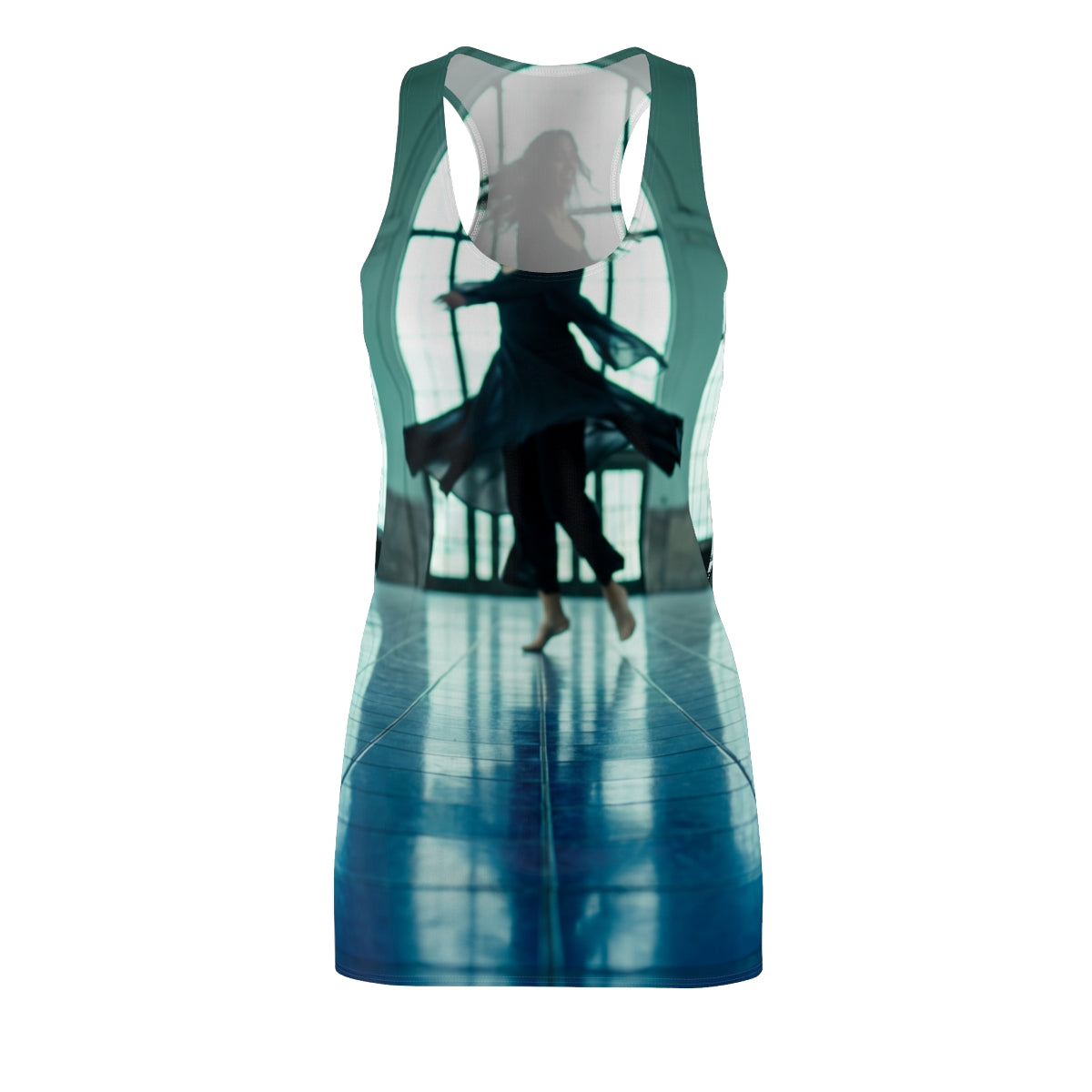 Women's Racerback Dress with Whirling Dancer Art