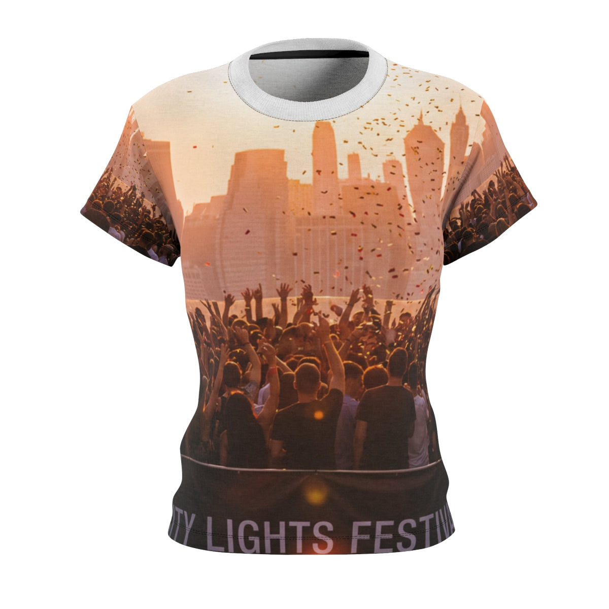 Women's Cut & Sew Tee - City Lights | Echovira Gallery