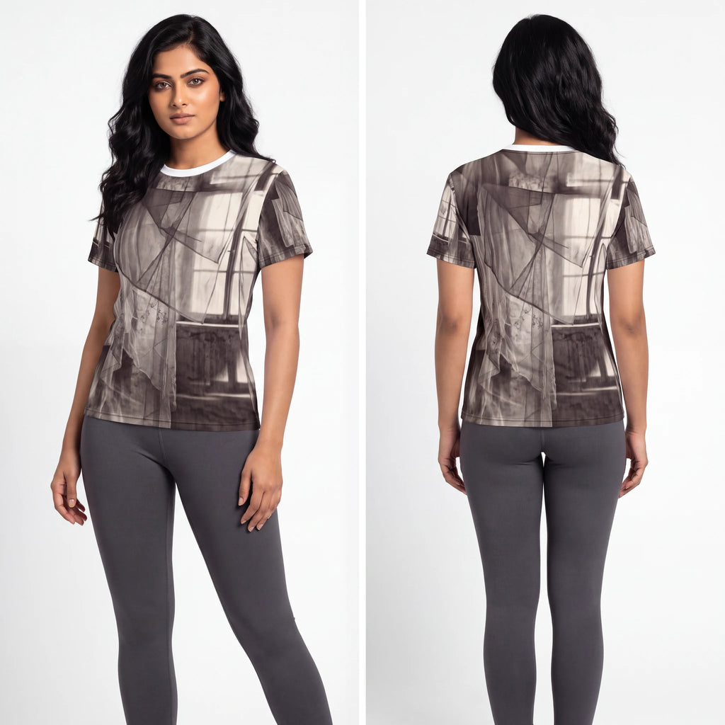 Unisex Cut & Sew Tee - Spectral Veils | Echovira Gallery