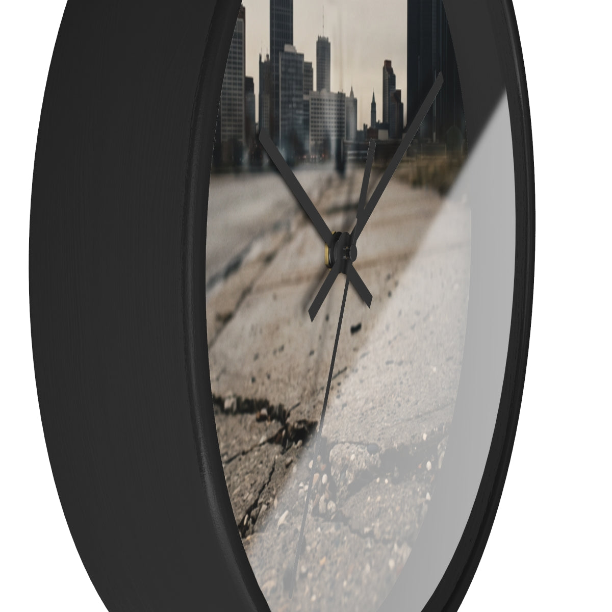 Wall Clock - Urban Skyline Horizon | Echovira Gallery
