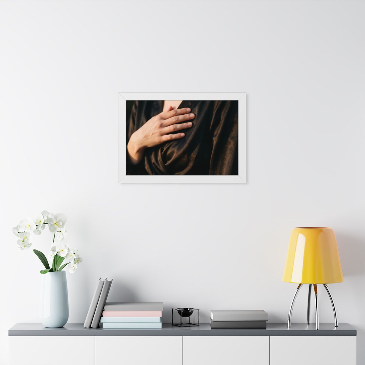 Framed Horizontal Poster - Sunset Satin — White (14×11... |...