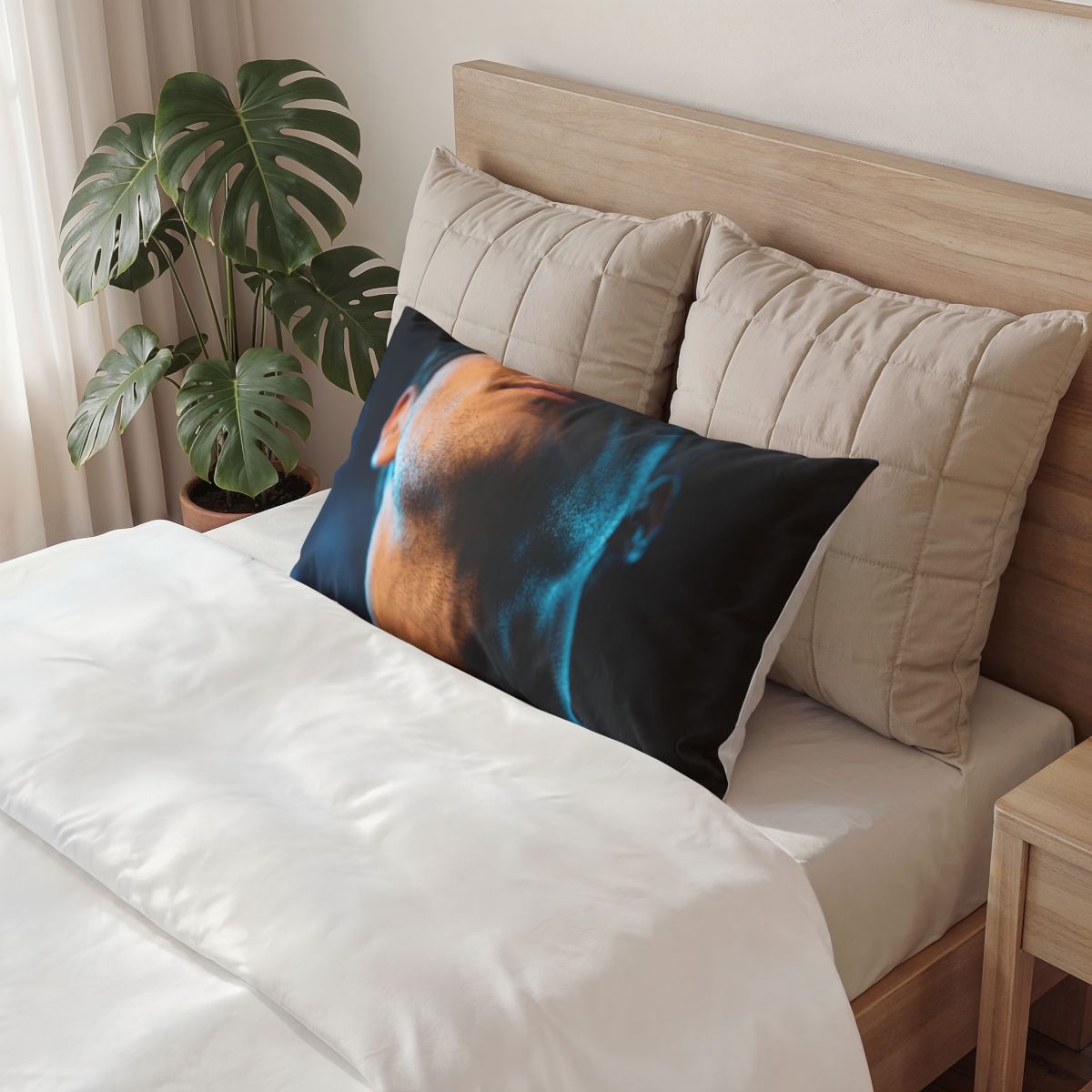 Cotton Pillow Sham - Neon Dreamscape