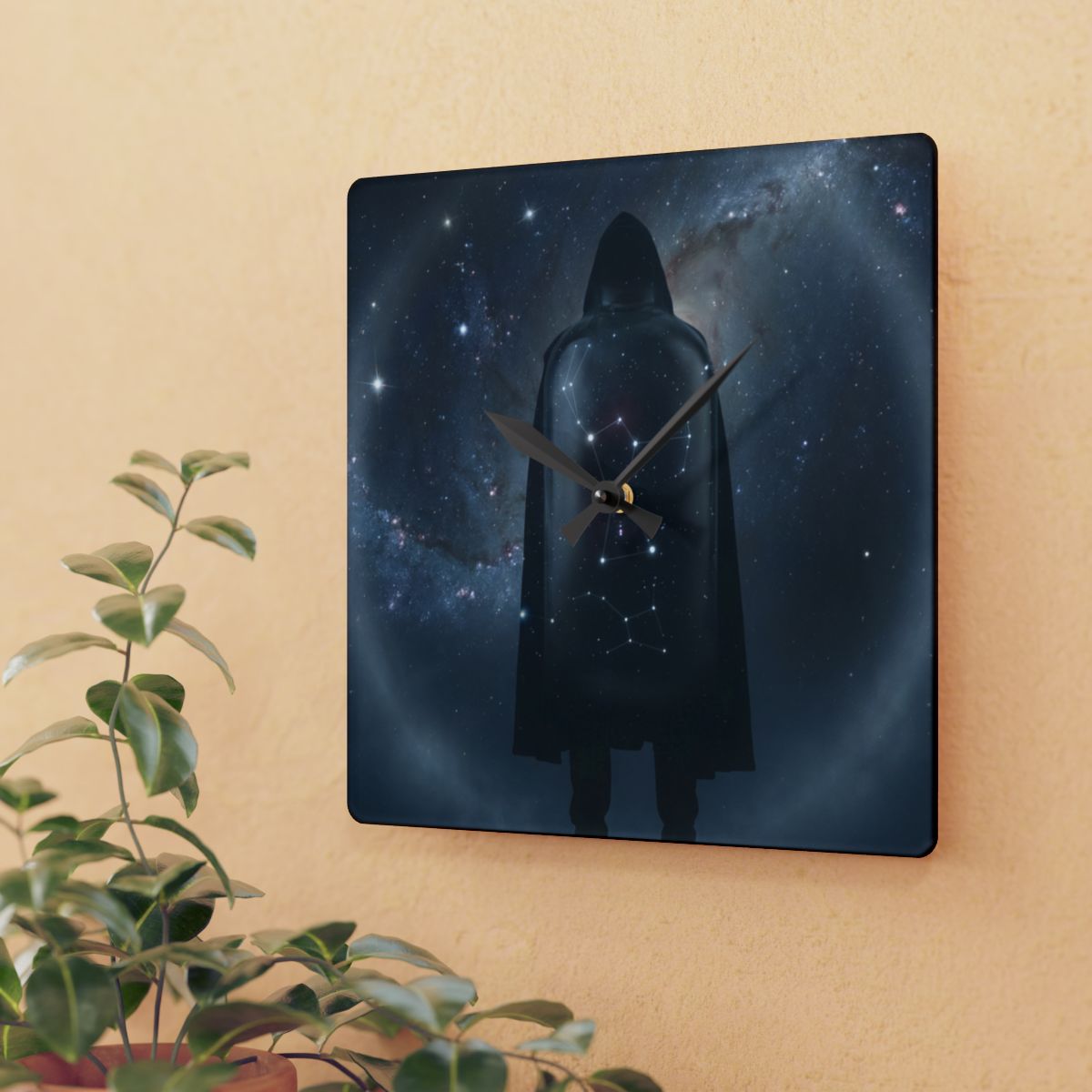 Acrylic Wall Clock - Orion Sentinel Cosmic Timekeeper |...