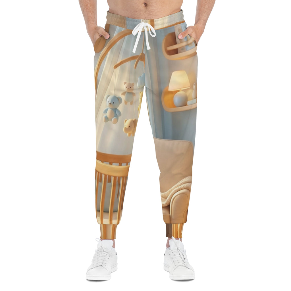 Soft Blue Athletic Joggers - Cozy Active