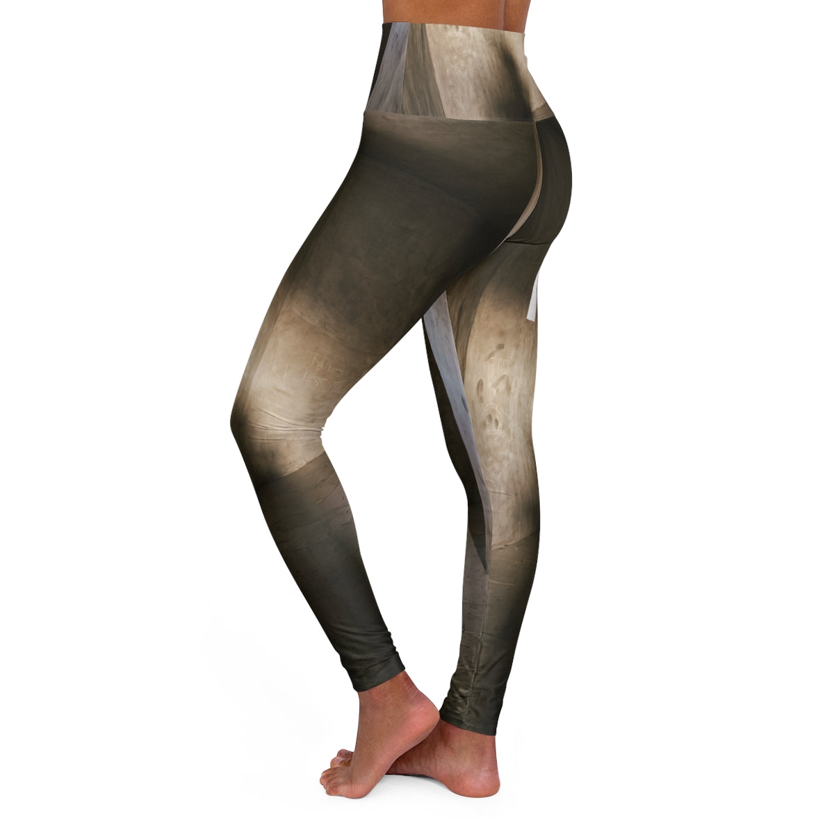 High Waisted Yoga Leggings - Shadows of the Citadel moody......