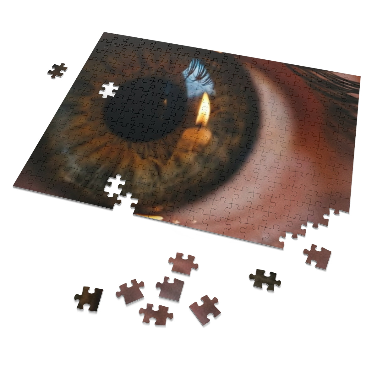 Jigsaw Puzzle with Tin - Amber Iris Reflection Fine Art... |...