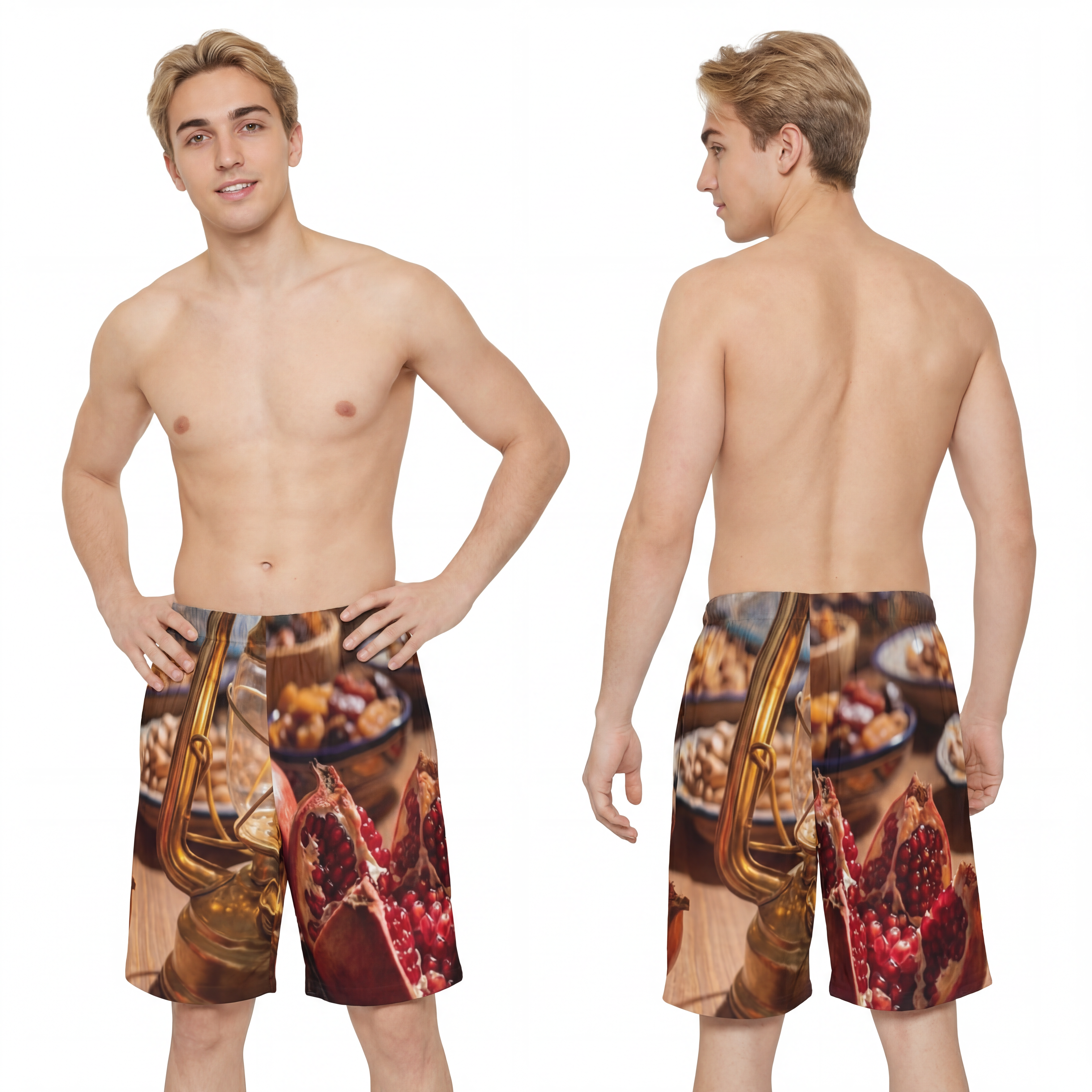 Men's Sports Shorts - Amber Feast Design | Echovira Gallery