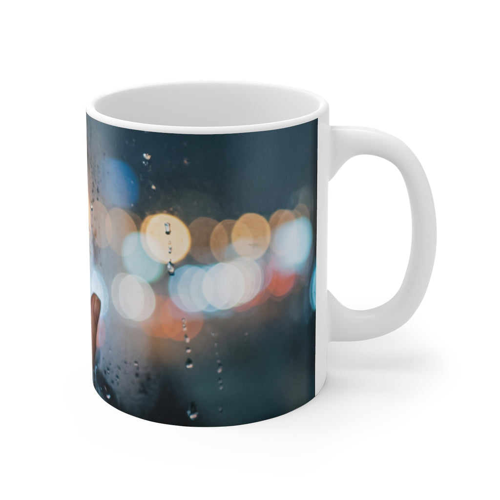 Rainy City Window 11oz White Coffee Mug