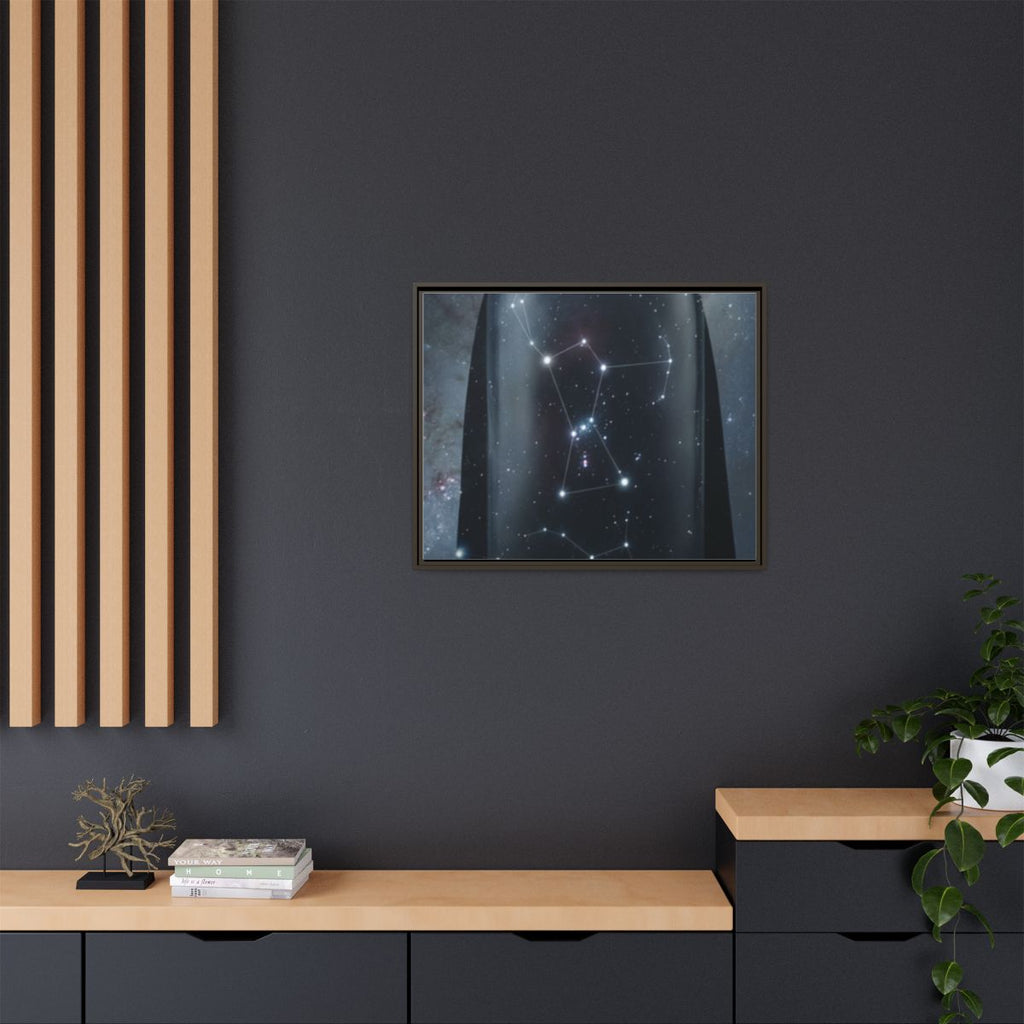 Framed Matte Canvas - Cosmic Sentinel — Espresso / 1.25"......