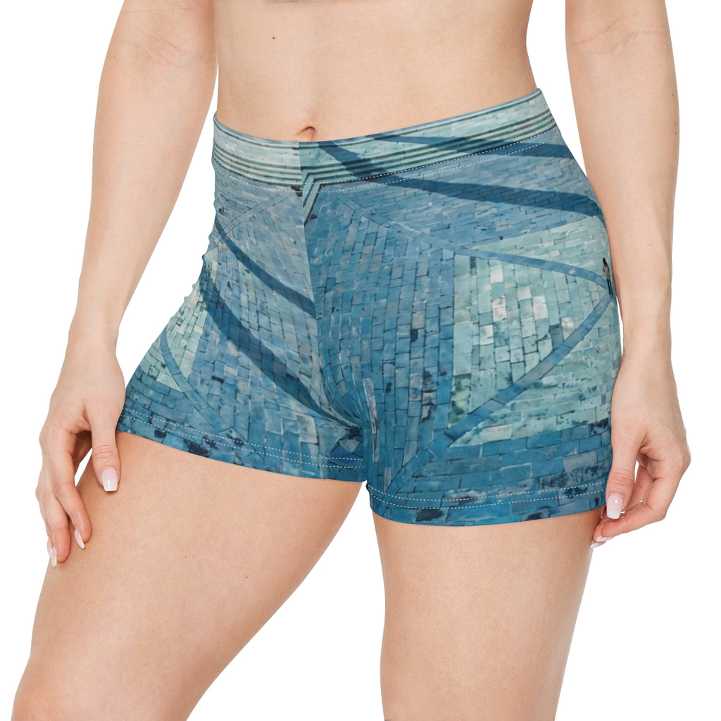 Women's Shorts - Plaza Geometry | Echovira Gallery