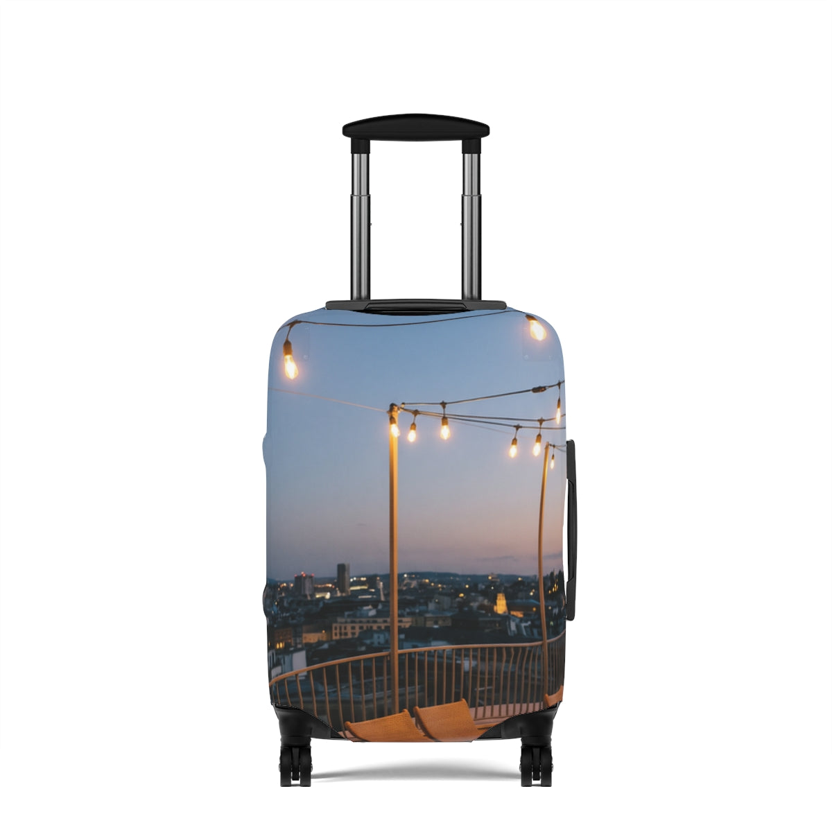 Luggage Cover - Twilight Rooftop Terrace Canvas Art |...