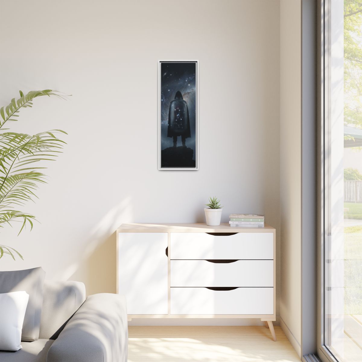 Matte Canvas, Framed - Cosmic Sentinel Orion Constellation...