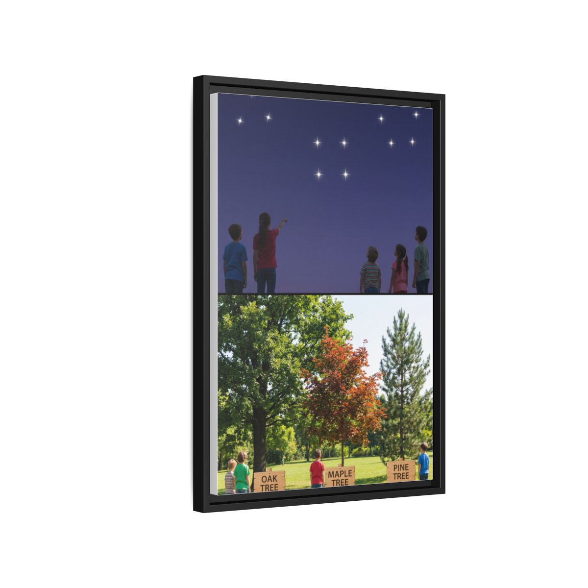 Gerahmte Leinwand (matt) - Discovery — Schwarz / 3,18 cm