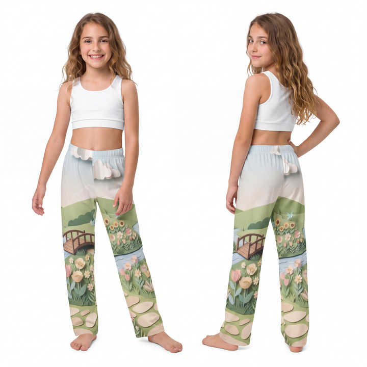 Kids Lounge Pants - Sunny Paper Meadow