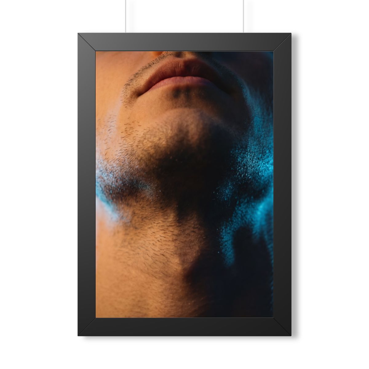 Framed Vertical Poster - Neon Horizon Portrait — Black... |...