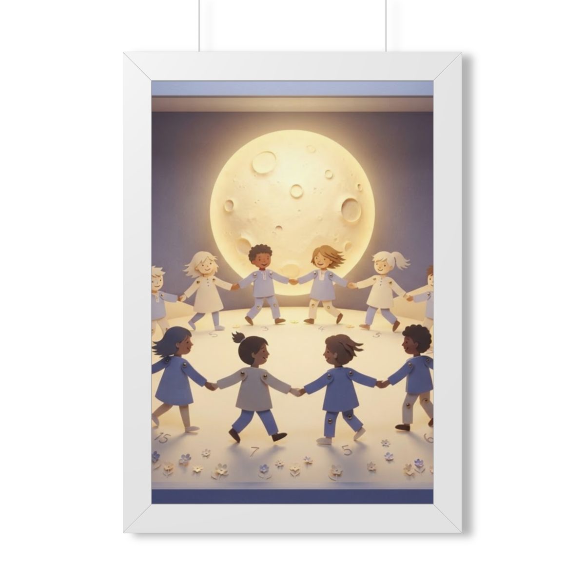 Framed Vertical Poster - Moonlit Lullaby — White (11×14... |...