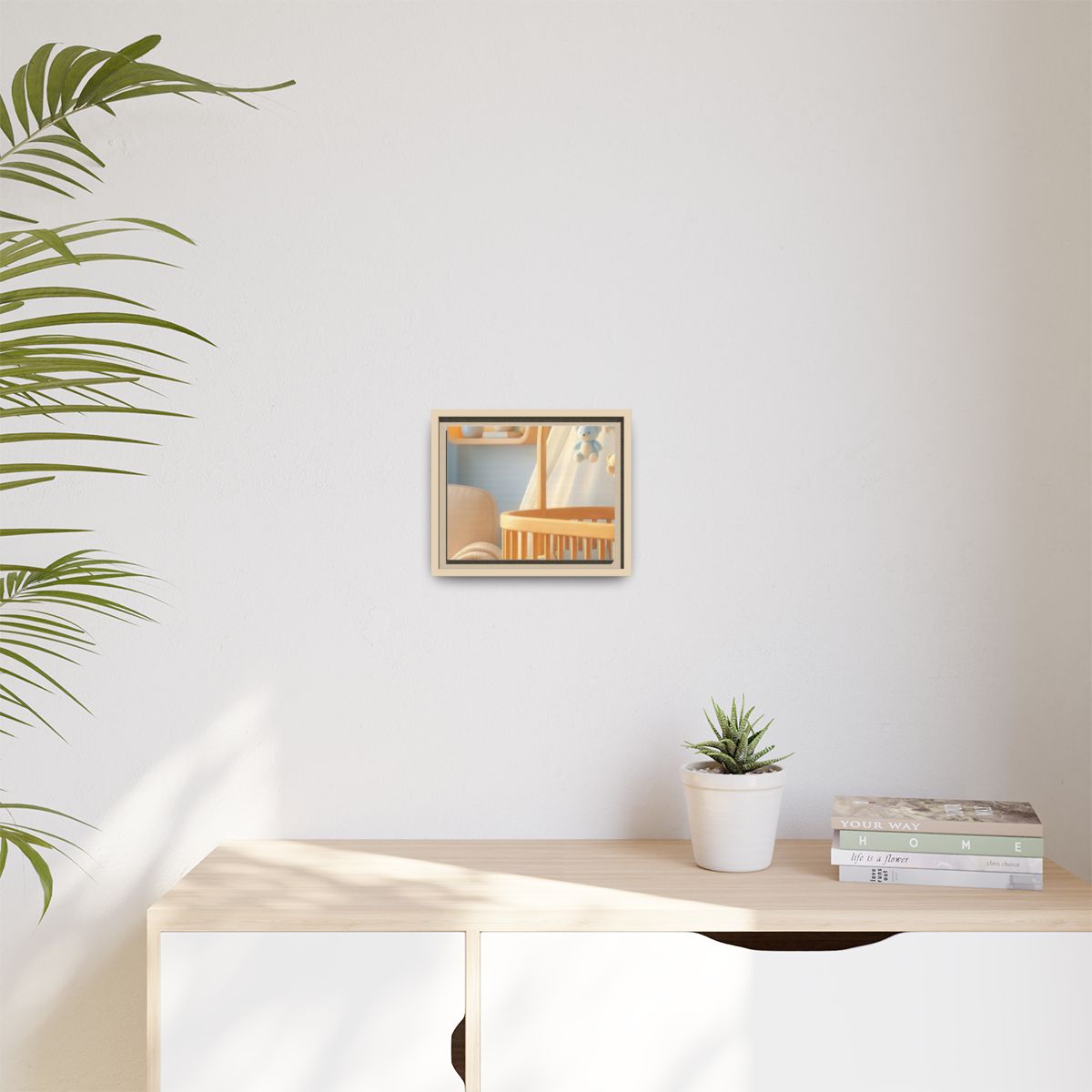 Matte Canvas, Framed - Dreamy Serene Nursery Art — Natural /...